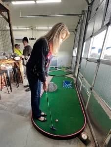 Family friendly axe throwing and mini golf entertainment venue in North Plains, Oregon.