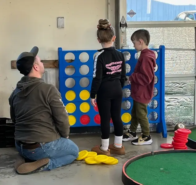 Family friendly axe throwing, mini golf, smash room and entertainment venue in North Plains, Oregon.