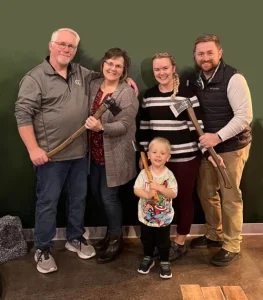 family friendly axe throwing and mini golf entertainment venue near Hillsboro, Oregon.